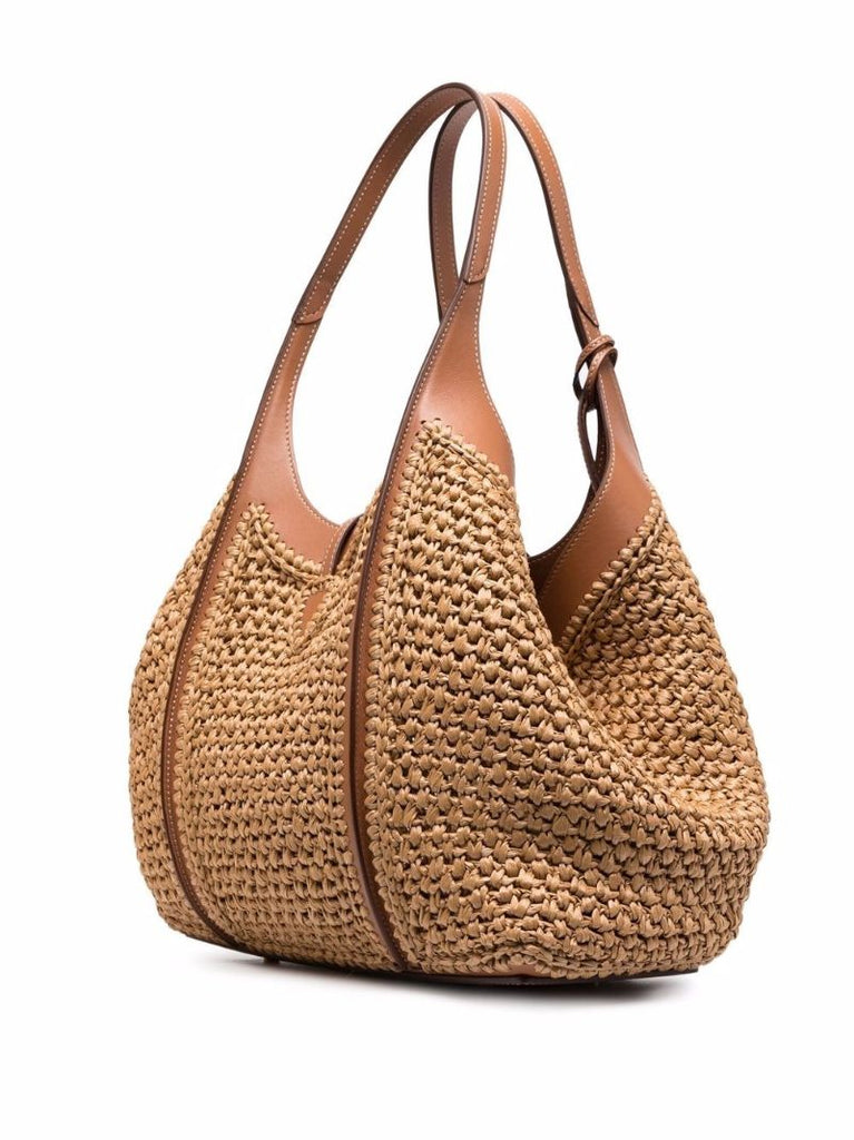 Neutral Timeless Raffia Tote Bag
