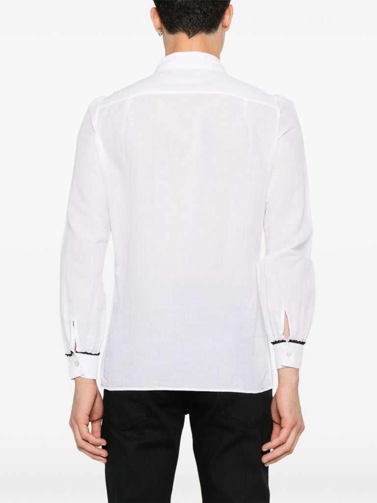 White Lace Trim Shirt