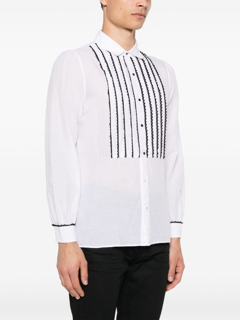 White Lace Trim Shirt