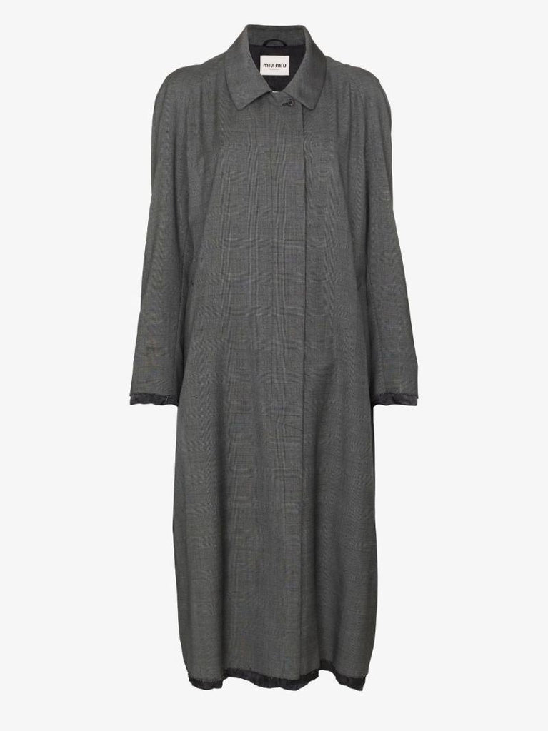 Prince of Wales Check Wool Coat