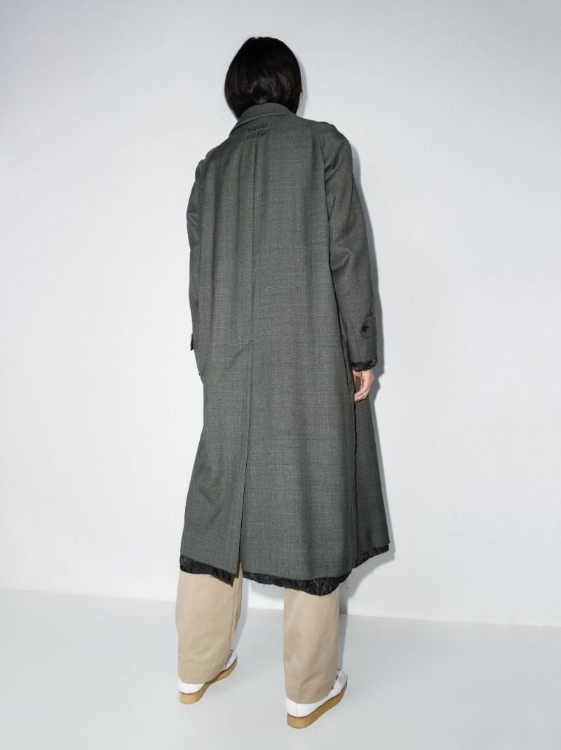 Prince of Wales Check Wool Coat