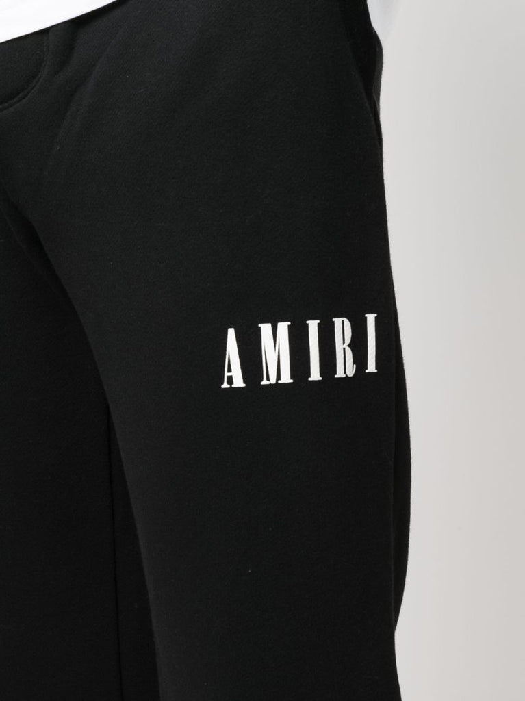 Black Logo Cotton Track Pants