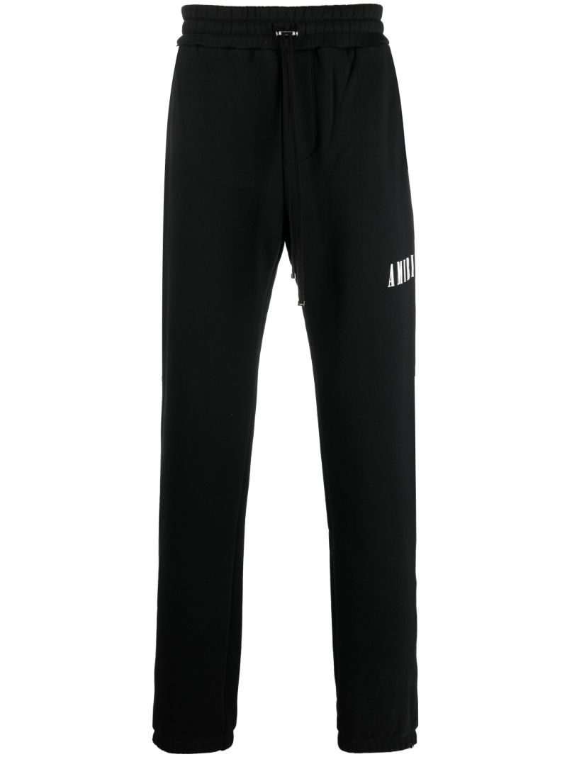 Black Logo Cotton Track Pants