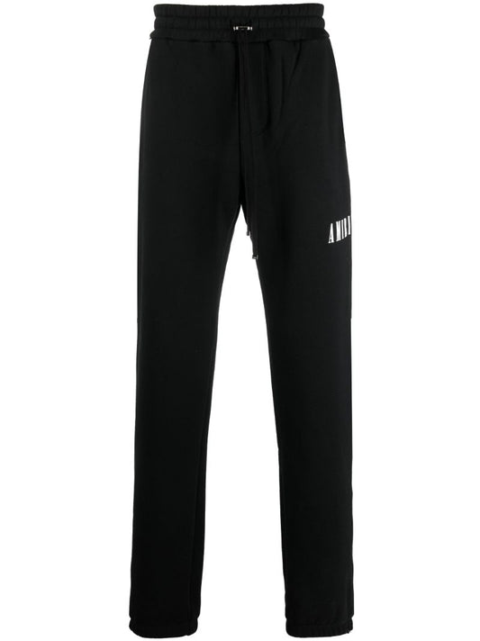 Black Logo Cotton Track Pants
