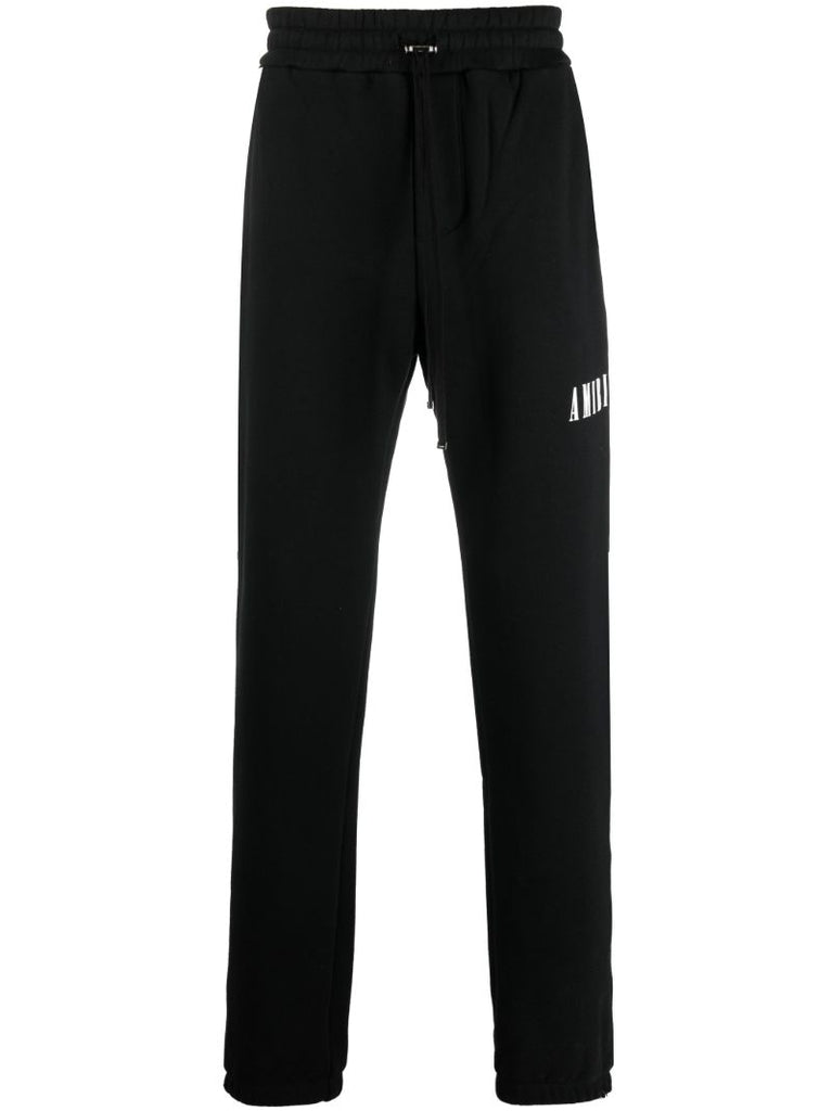 Black Logo Cotton Track Pants
