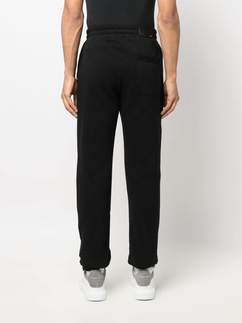 Black Logo Cotton Track Pants