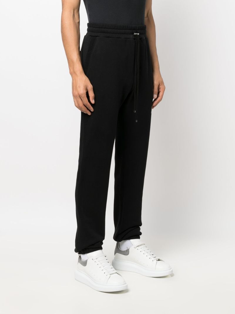 Black Logo Cotton Track Pants