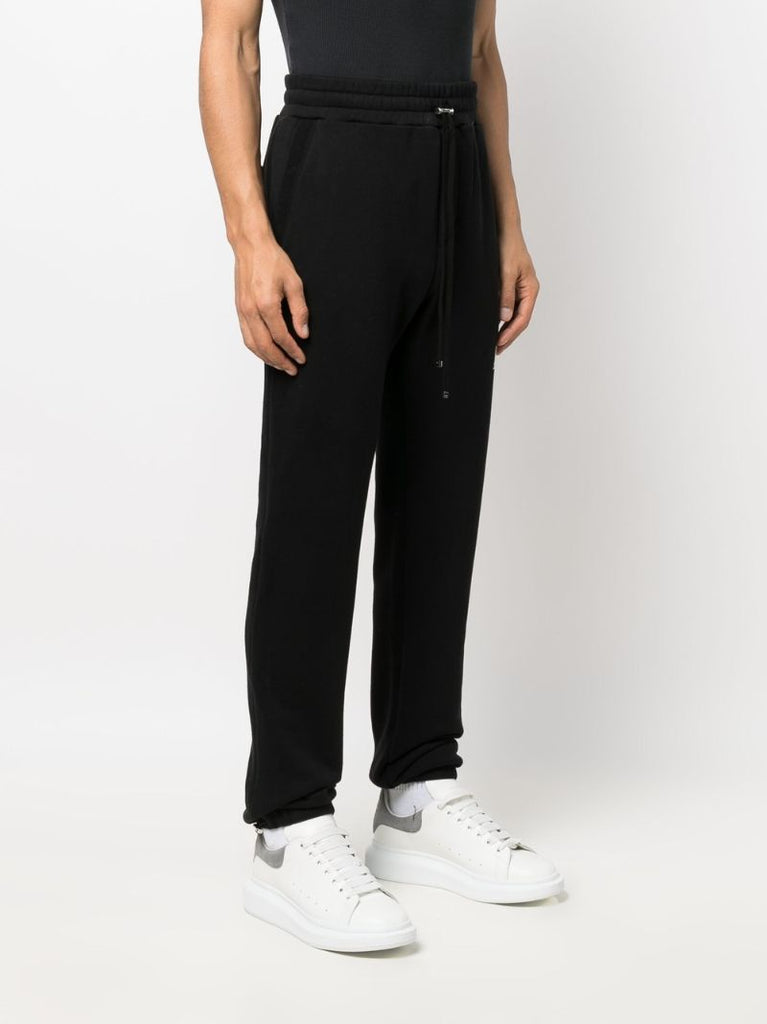 Black Logo Cotton Track Pants