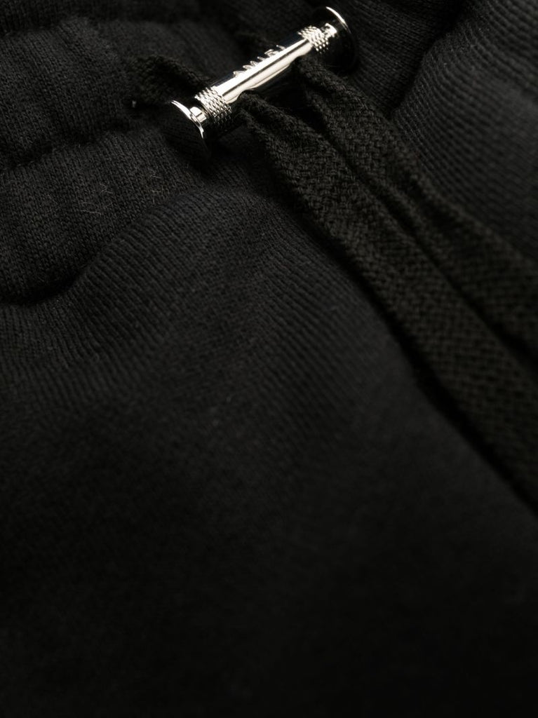 Black Logo Cotton Track Pants