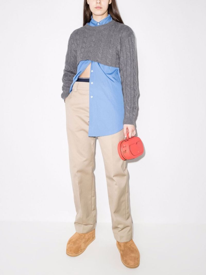 Cable-knit Cropped Cashmere Jumper