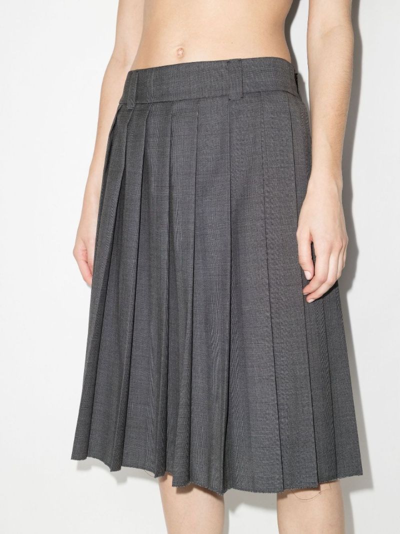 Prince of Wales-check Wool Skirt
