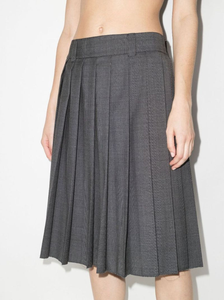 Prince of Wales-check Wool Skirt