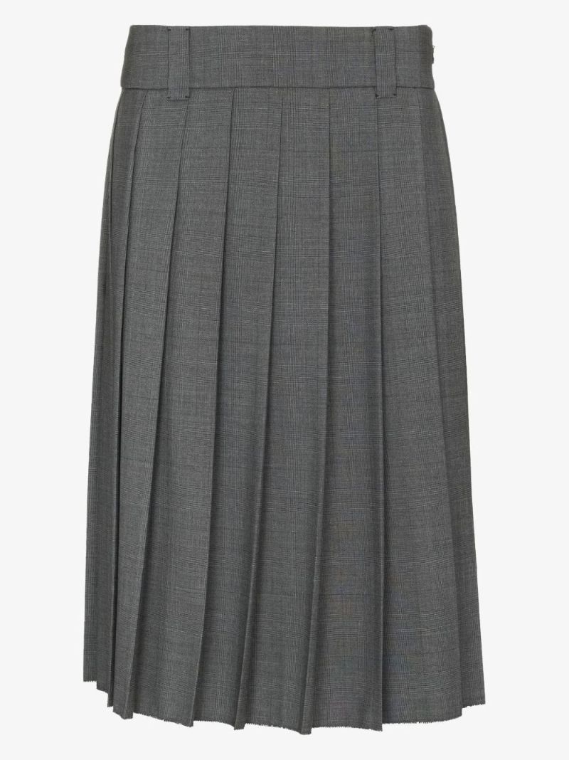 Prince of Wales-check Wool Skirt