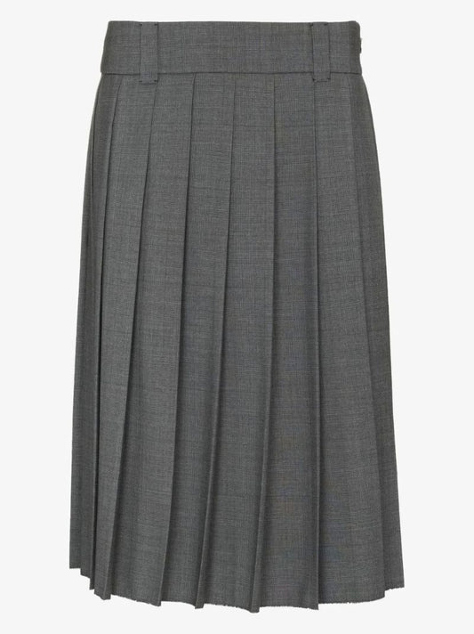 Prince of Wales-check Wool Skirt
