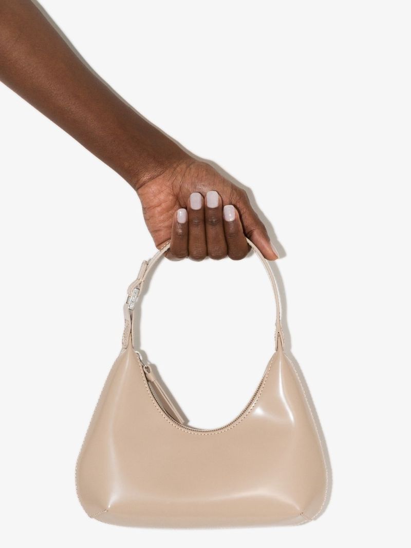 Neutral Amber Baby Leather Shoulder Bag