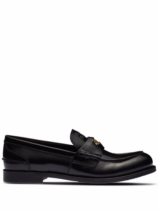Black Leather Penny Loafers