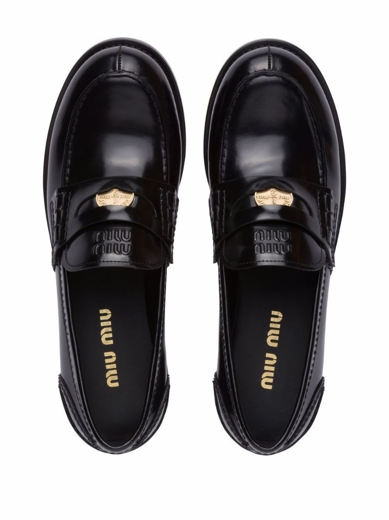 Black Leather Penny Loafers