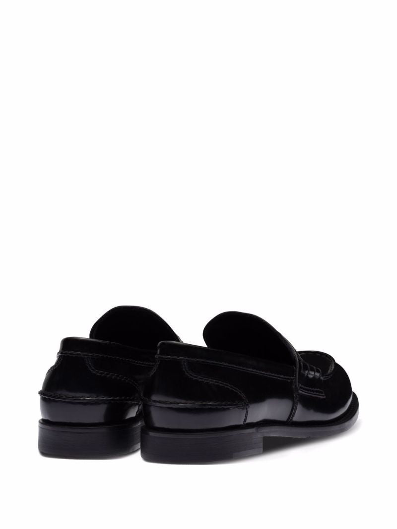 Black Leather Penny Loafers