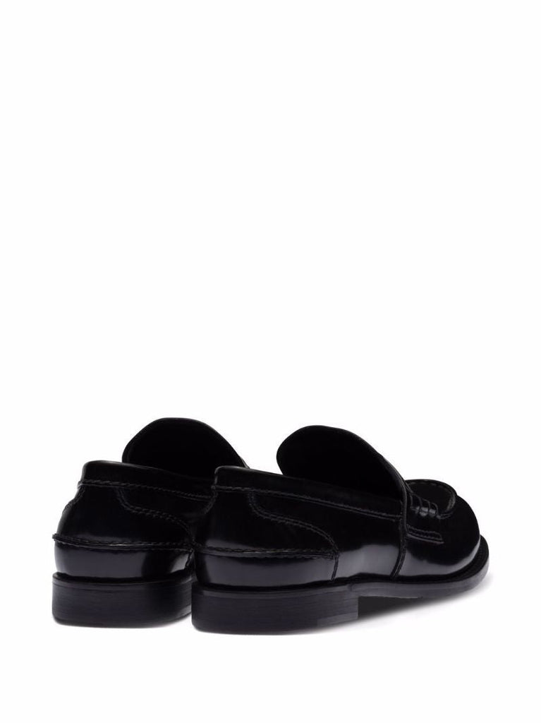 Black Leather Penny Loafers