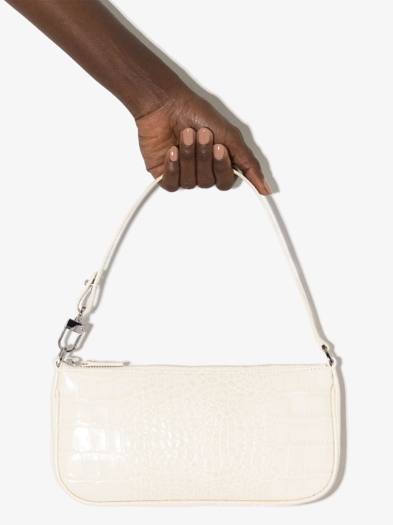 Cream Amber Patent Leather Shoulder Bag