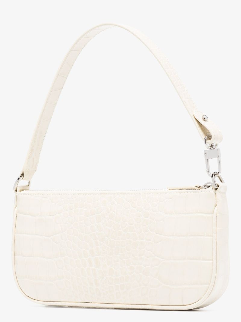 Cream Amber Patent Leather Shoulder Bag