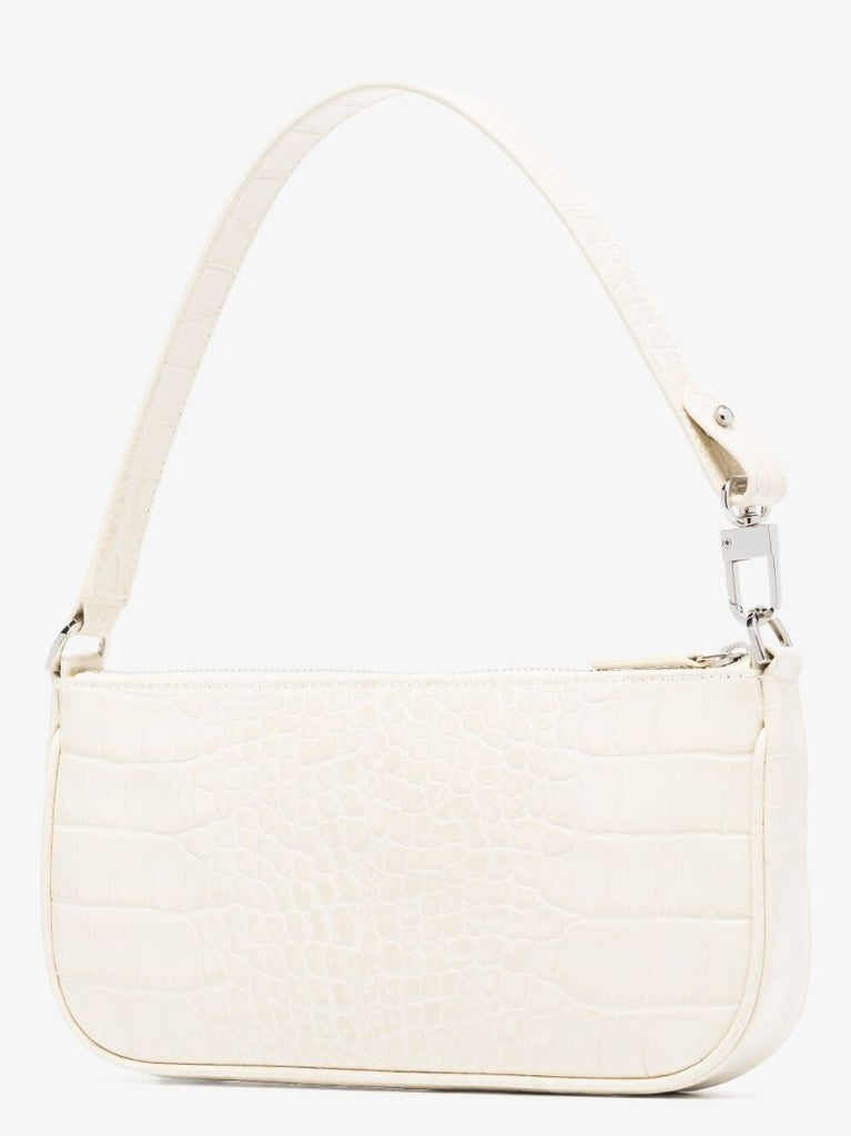 Cream Amber Patent Leather Shoulder Bag