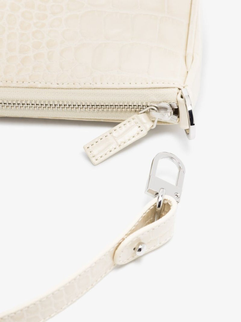 Cream Amber Patent Leather Shoulder Bag