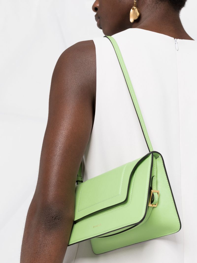 Green Penelope Mini Leather Shoulder Bag