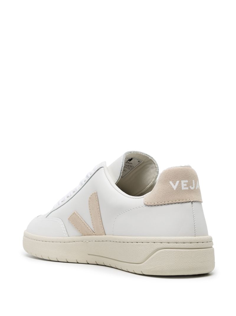 White V-12 Low-top Leather Sneakers
