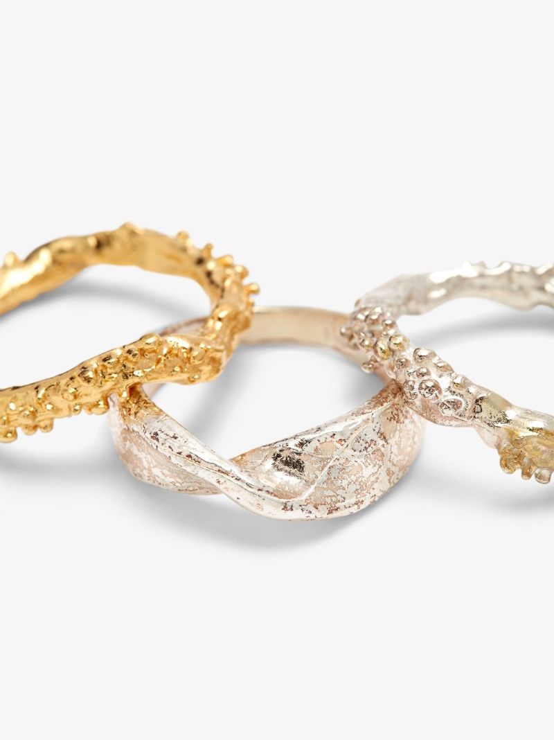 Sterling Silver the Infernal Rocks Ring Set