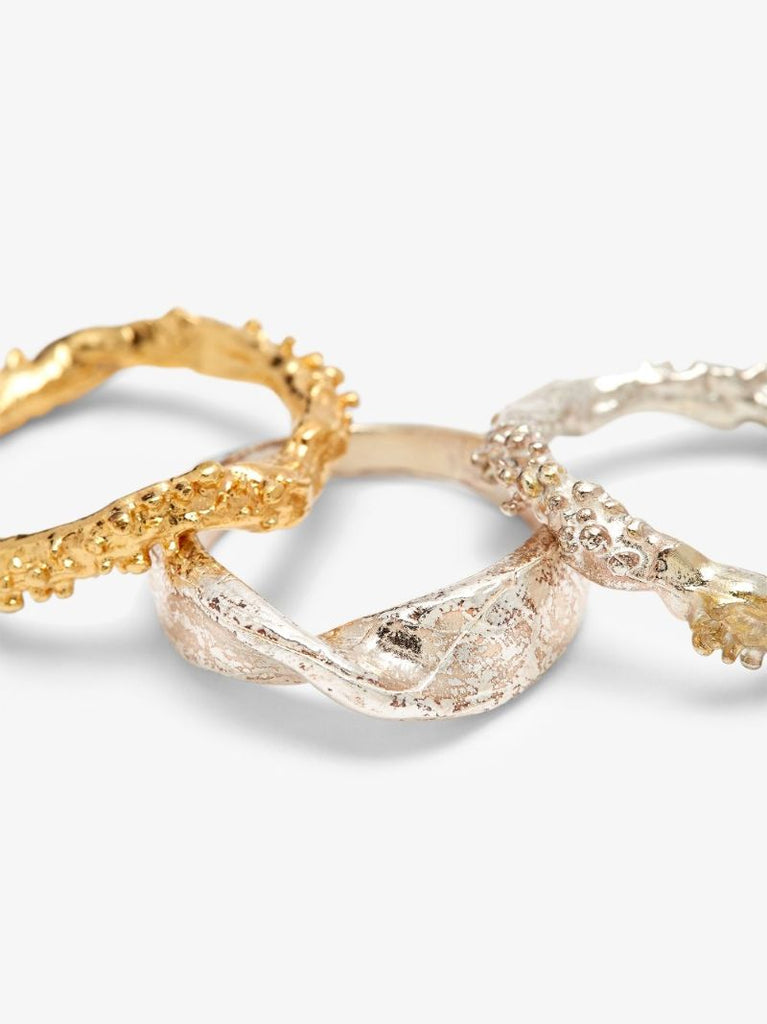 Sterling Silver the Infernal Rocks Ring Set