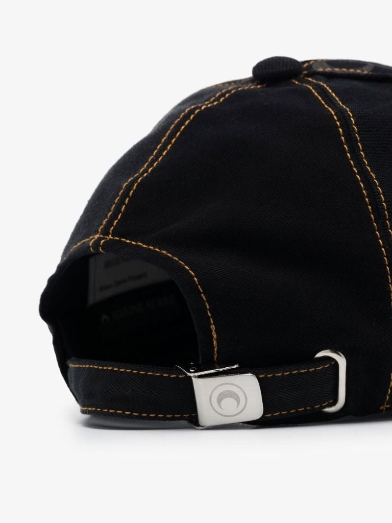 Black Crescent Moon Print Cap