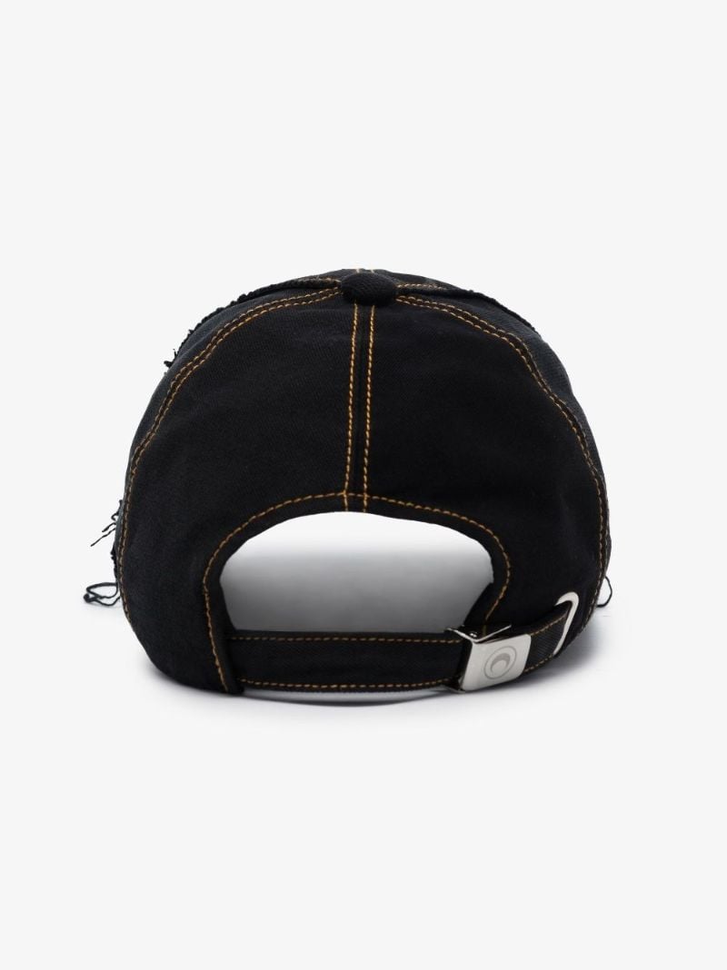 Black Crescent Moon Print Cap