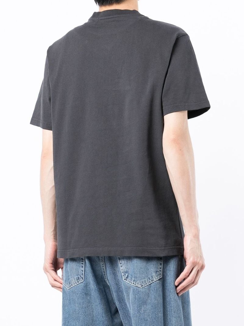 Black College Logo Print T-shirt