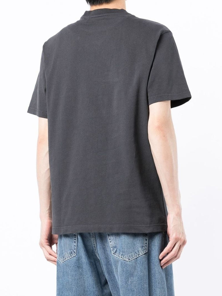 Black College Logo Print T-shirt