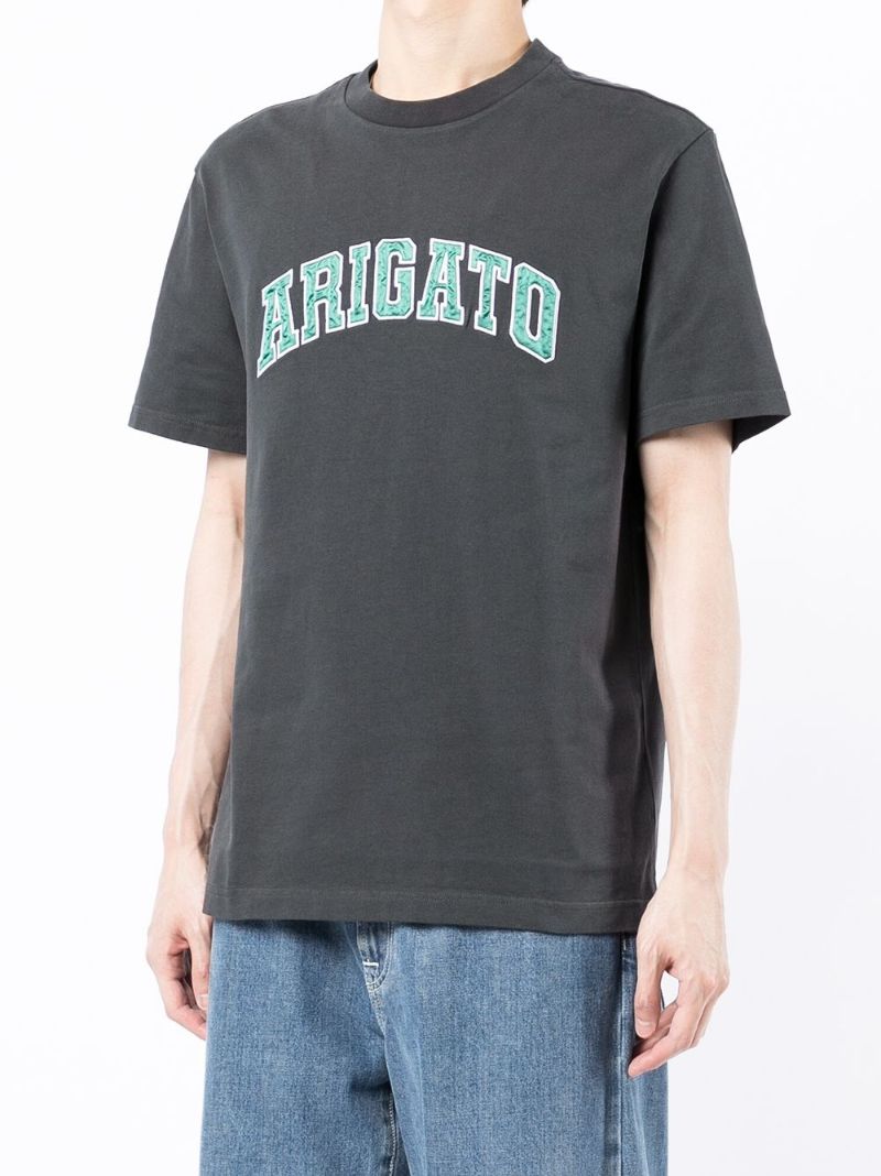 Black College Logo Print T-shirt