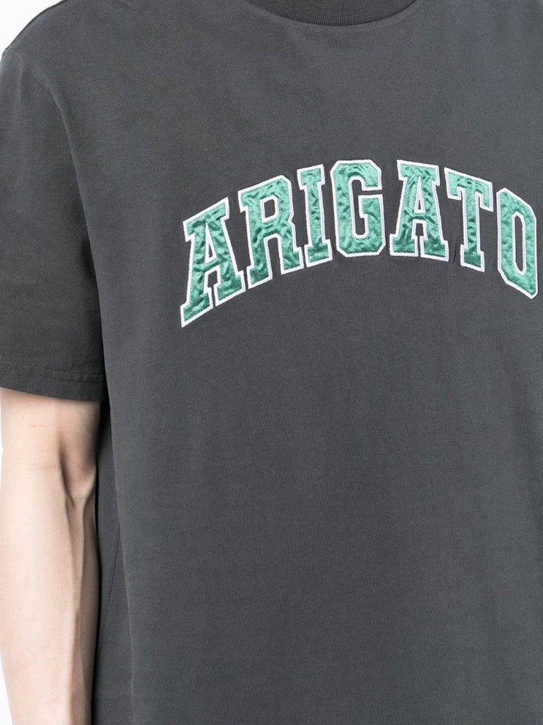 Black College Logo Print T-shirt