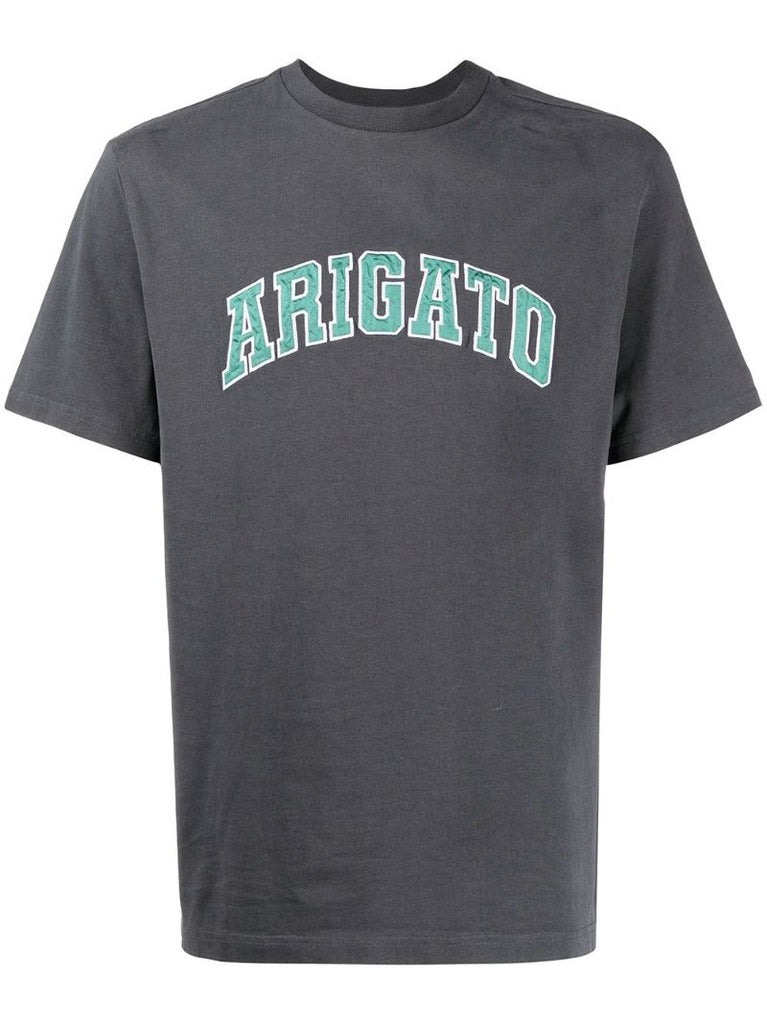 Black College Logo Print T-shirt