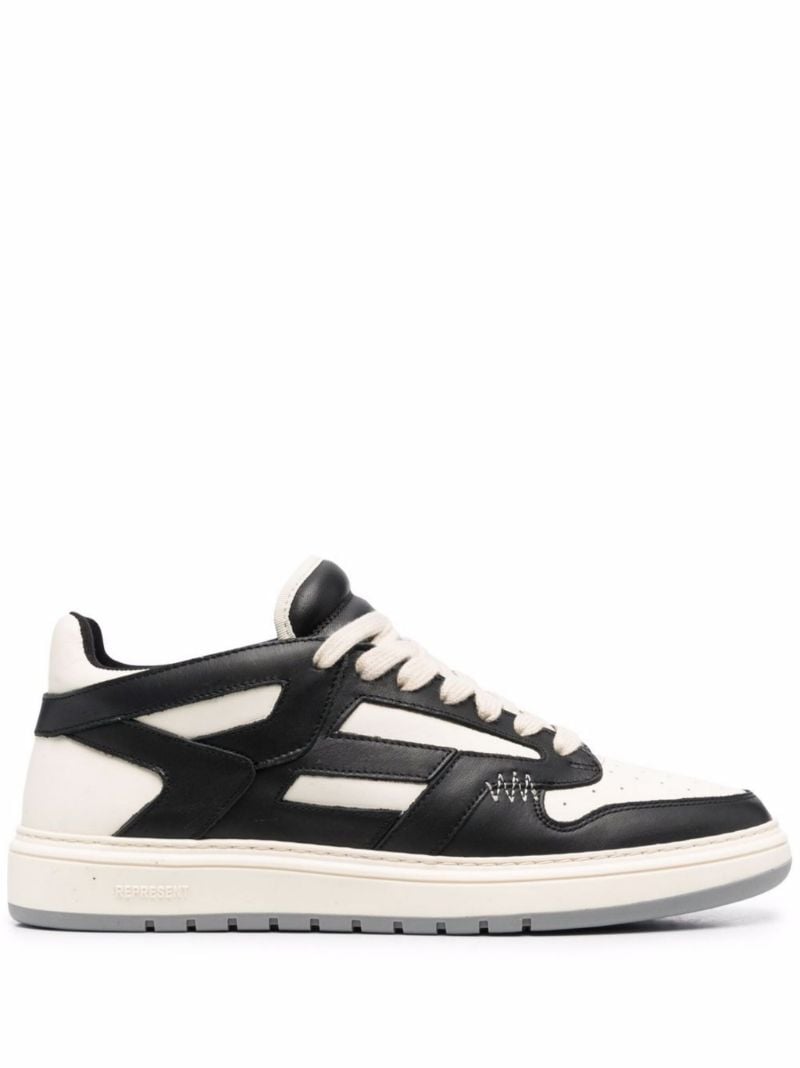 Black Reptor Low Leather Sneakers