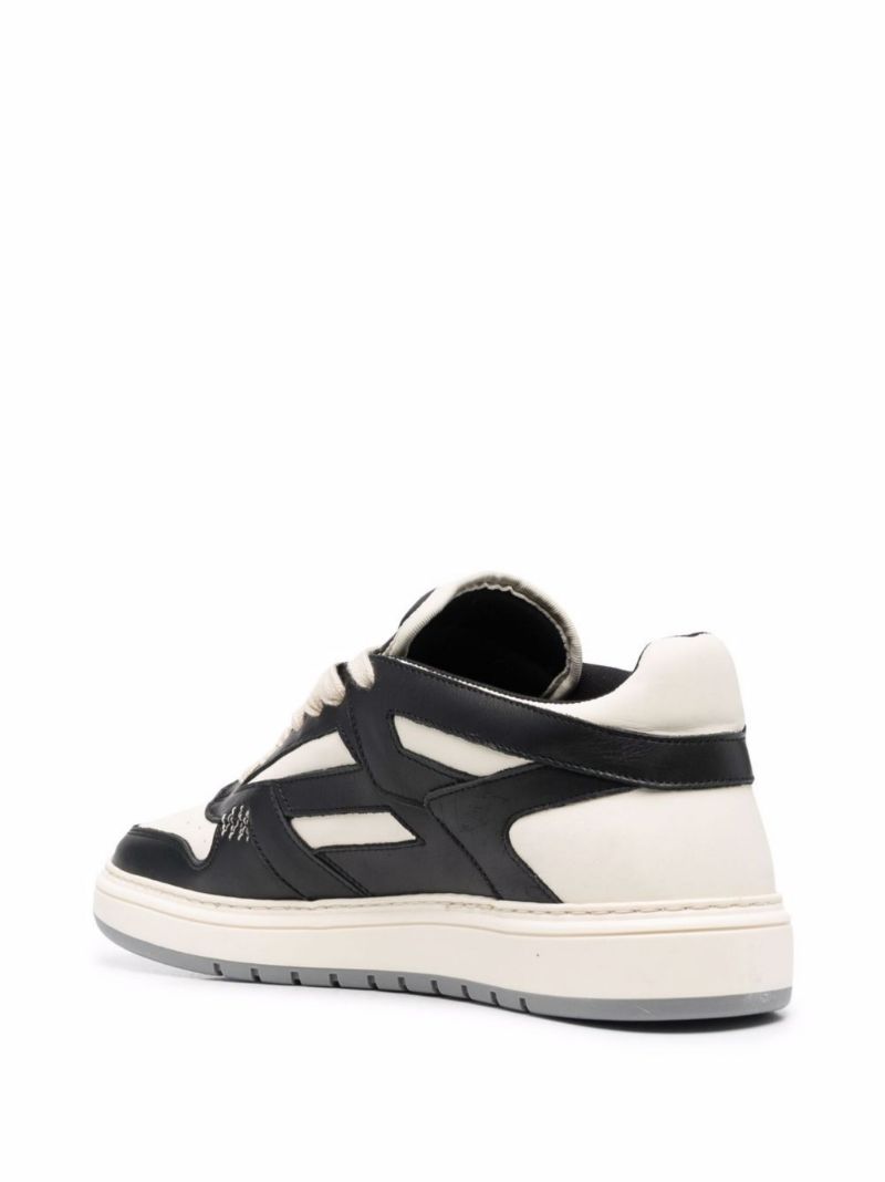 Black Reptor Low Leather Sneakers