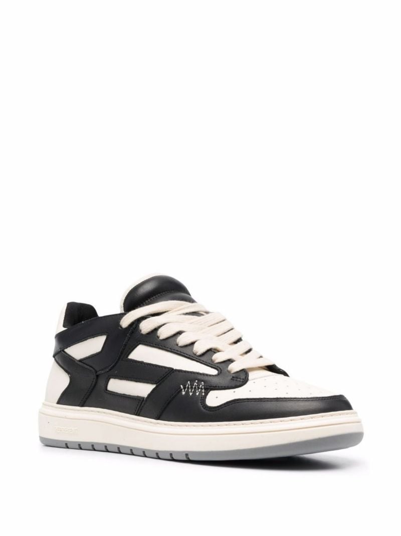 Black Reptor Low Leather Sneakers