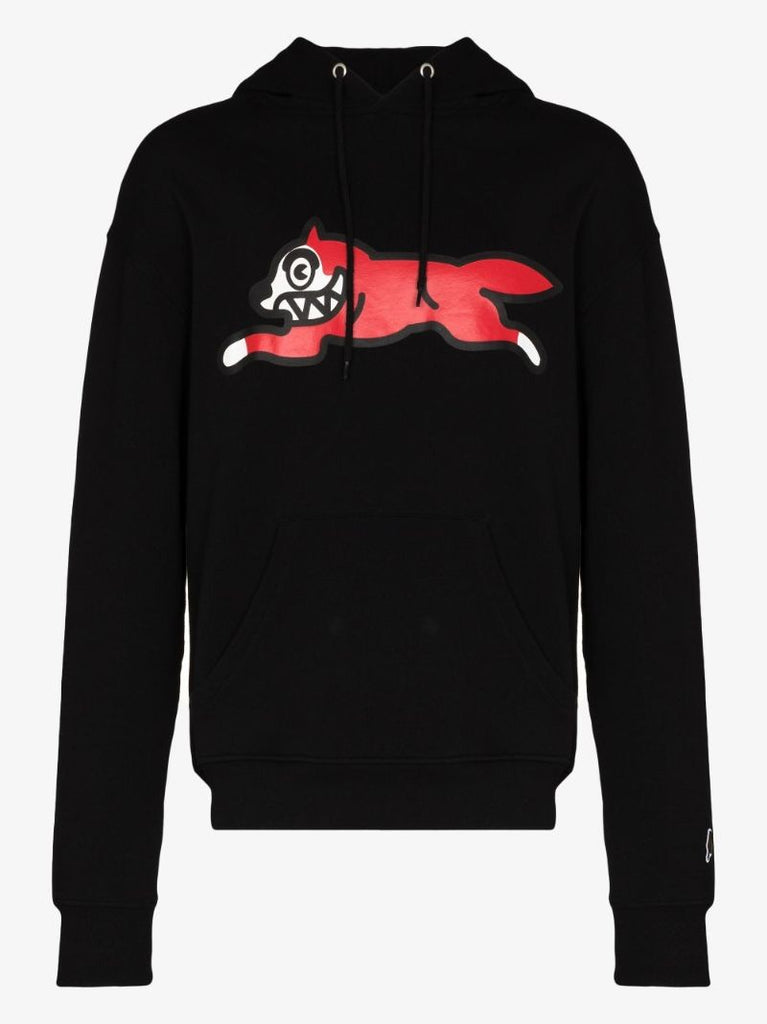 Running Dog Print Cotton Hoodie