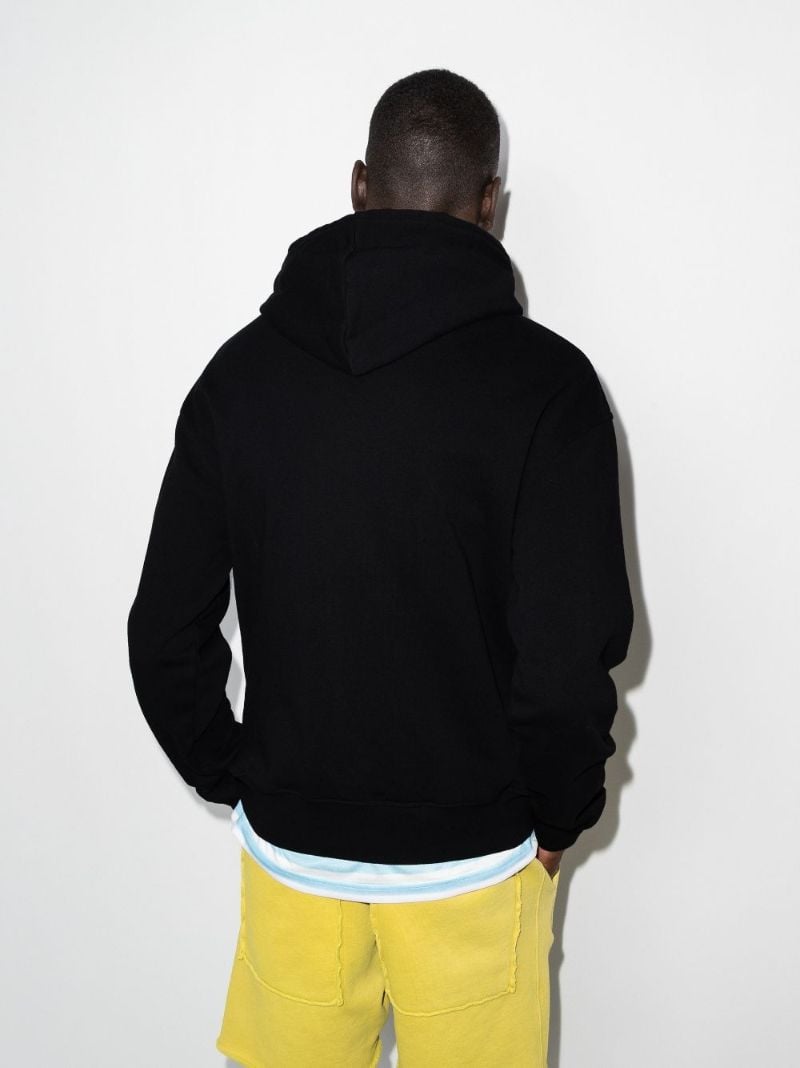 Running Dog Print Cotton Hoodie