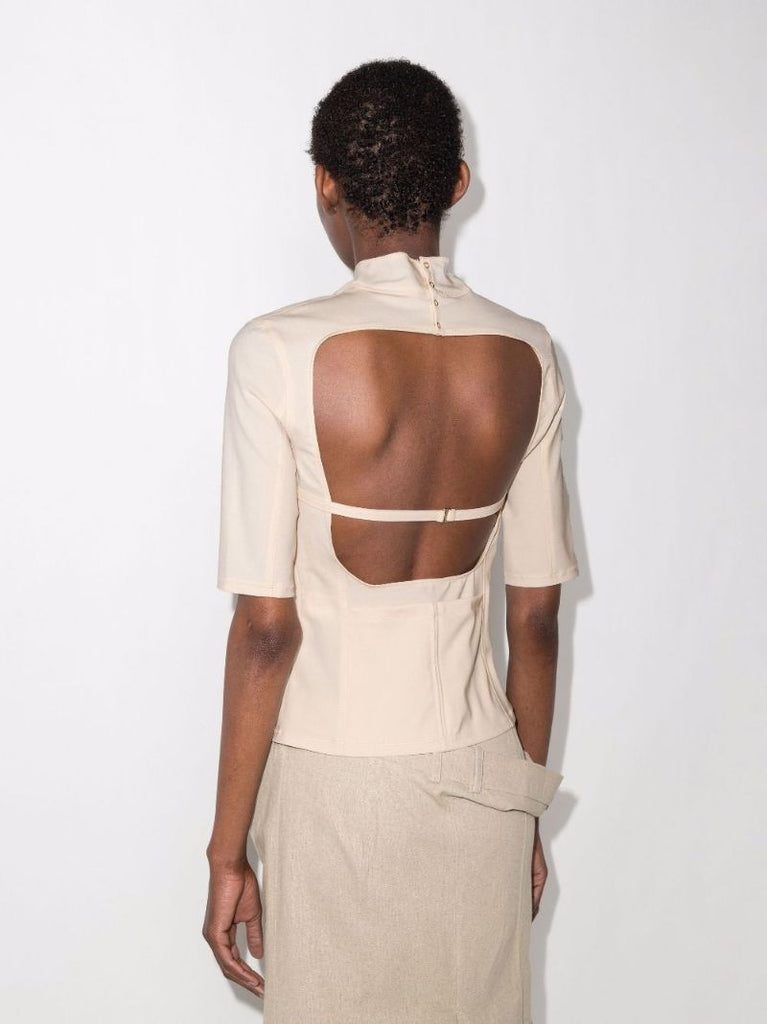 Le Haut Palmi Cutout Wool Top