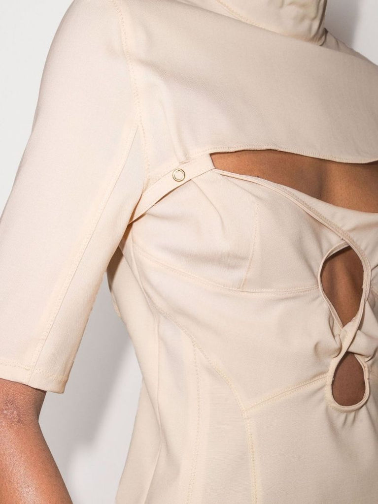 Le Haut Palmi Cutout Wool Top