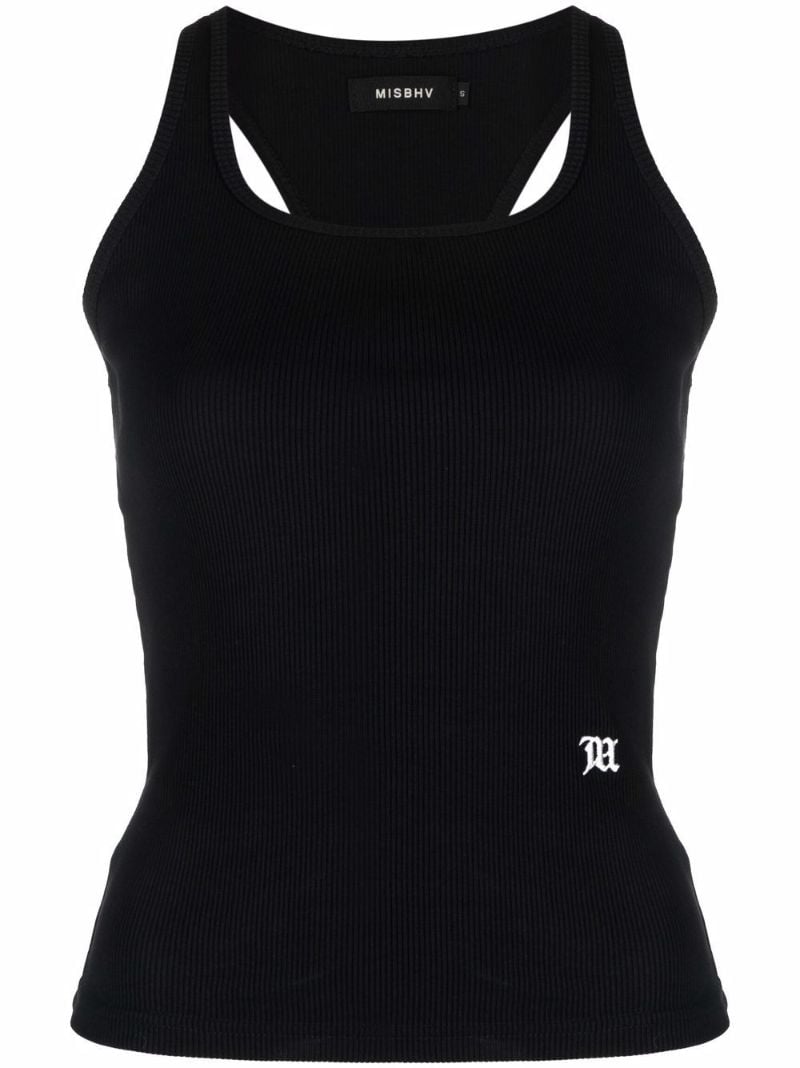 Black Square Neck Tank Top