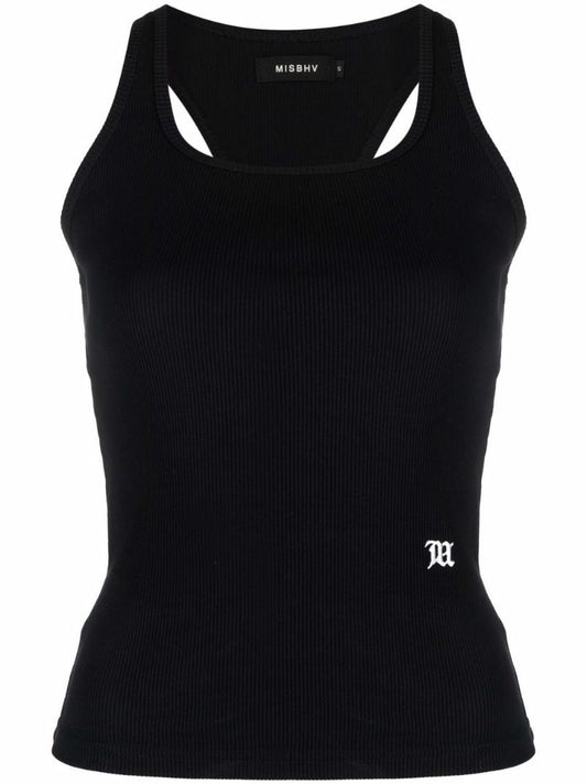 Black Square Neck Tank Top