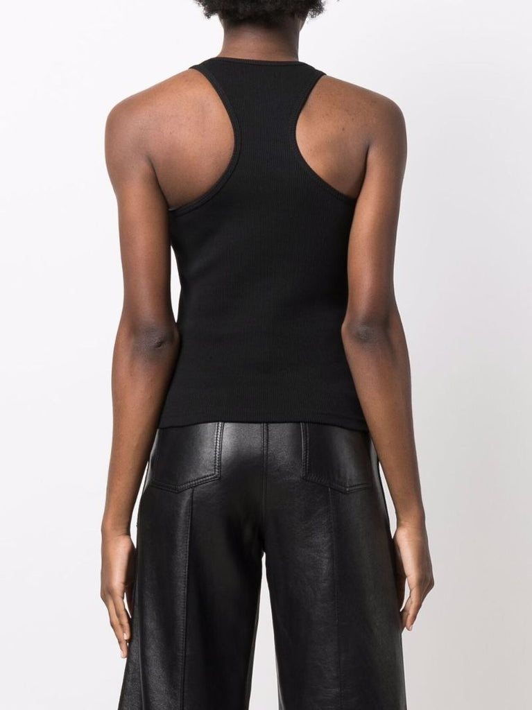 Black Square Neck Tank Top
