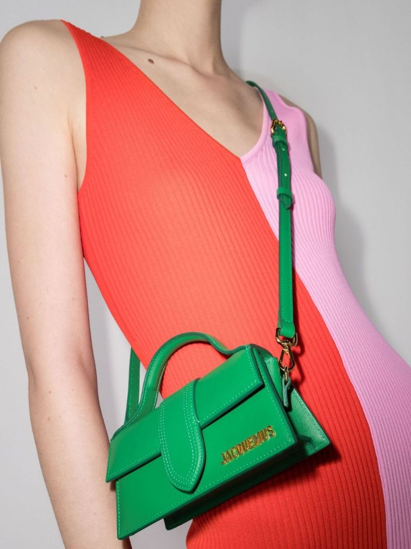 Green Le Bambino Leather Cross Body Bag