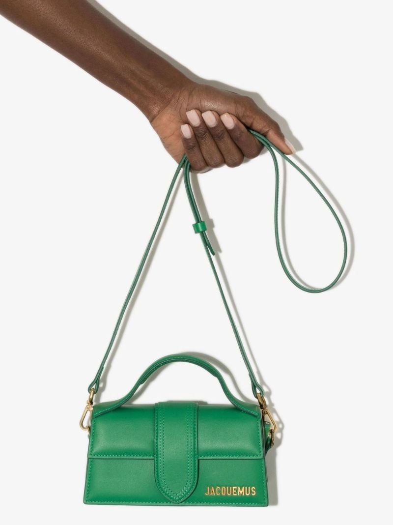 Green Le Bambino Leather Cross Body Bag